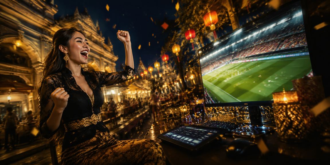 Pengguna muda Indonesia menikmati taruhan esports di pasar malam yang ramai